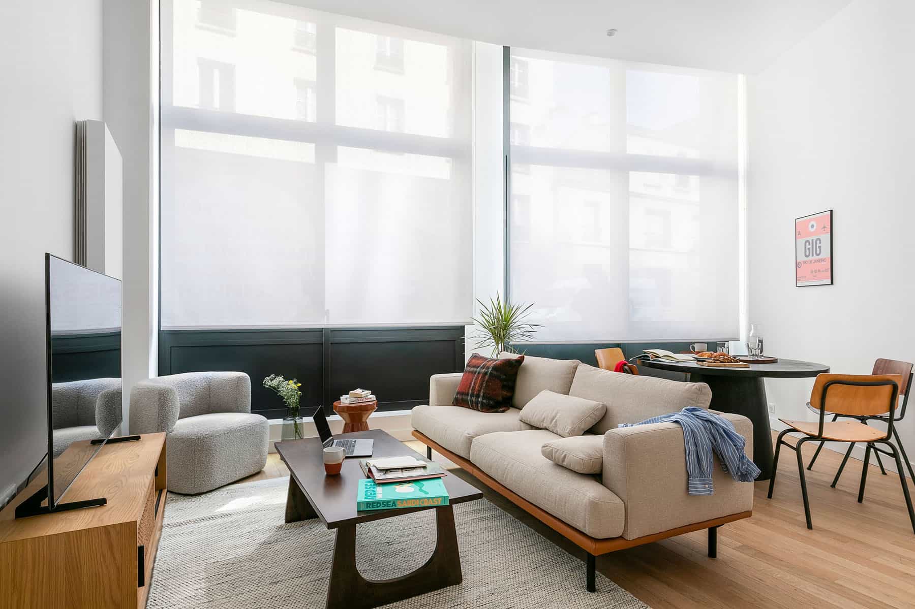 Salon Appartement Paris 15 Biome - Coliving Sharies