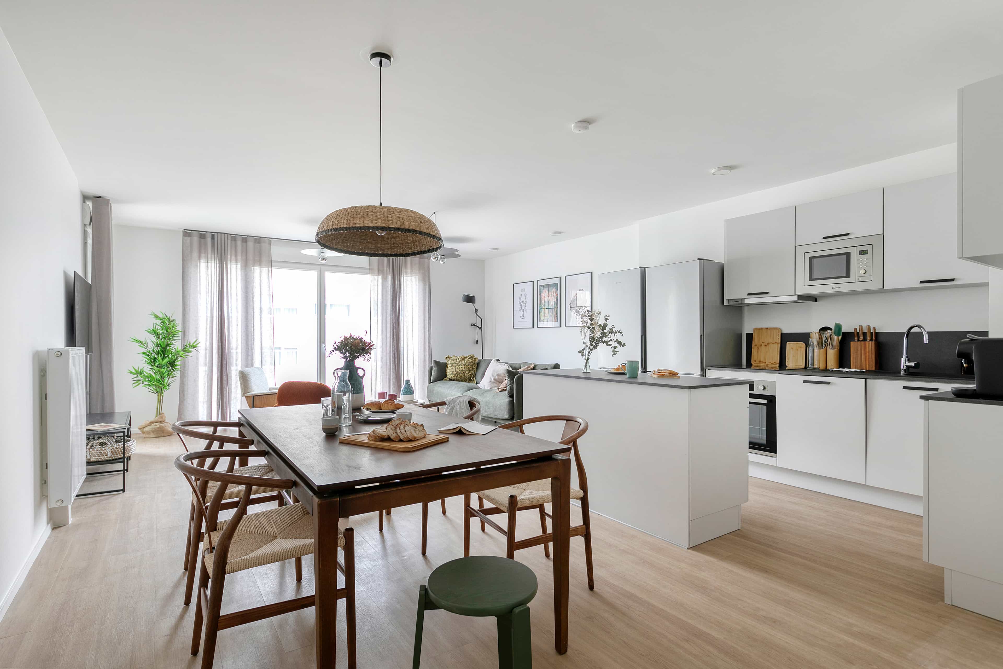 Salon Appartement Paris 15 Biome - Coliving Sharies